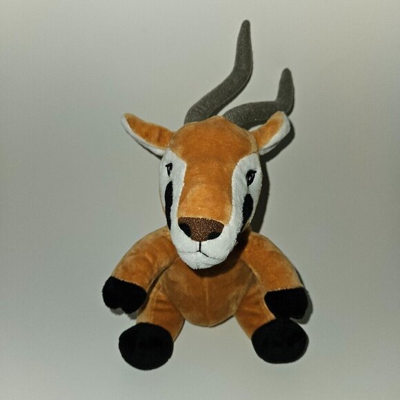 Curto Toy Brown Antelope Plush 7.5"  Stuffed Animal Toy Sewn Eyes - Picture 4 of 7